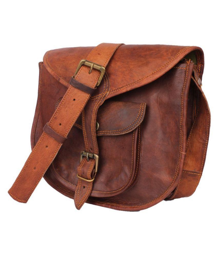 Echo Leather Got Brown Leather Messanger Bag - Buy Echo Leather Got ...