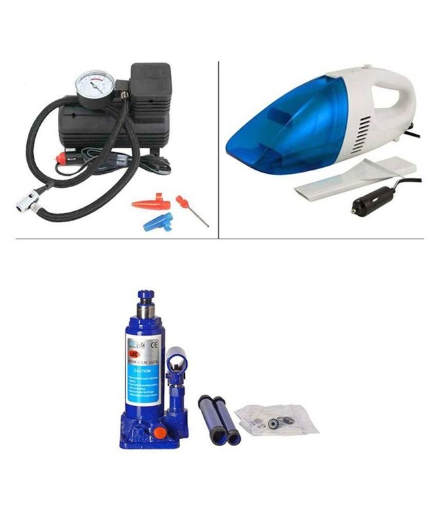 Black Cat  Combo Pack of Mini Air  Pump  with Car Vacuum 