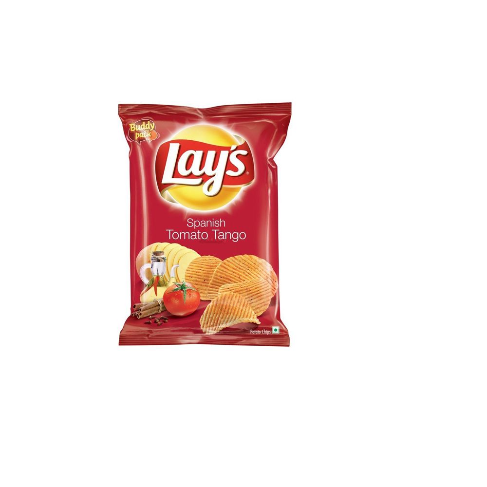 Lays Spanish Tomato Tango Potato Chips Rs 5 Pack Of 12: Buy Lays ...