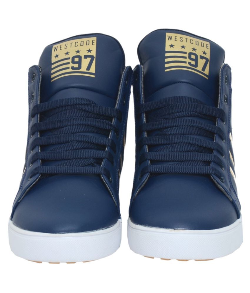 West Code Sneakers Blue Casual Shoes - Buy West Code Sneakers Blue Casual Shoes Online at Best 
