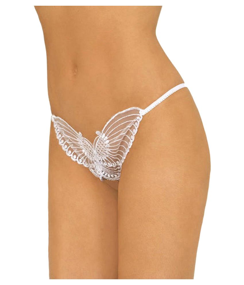 Dealseven Fashion White Lace Thongs