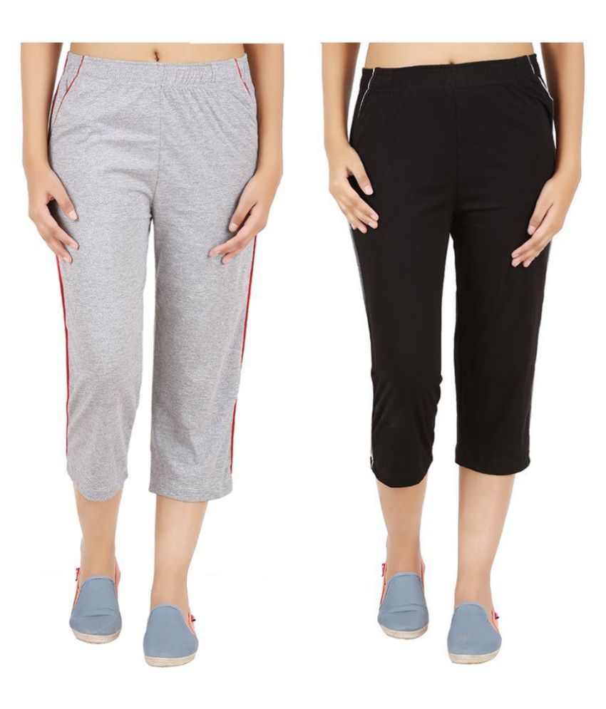 white cotton capris