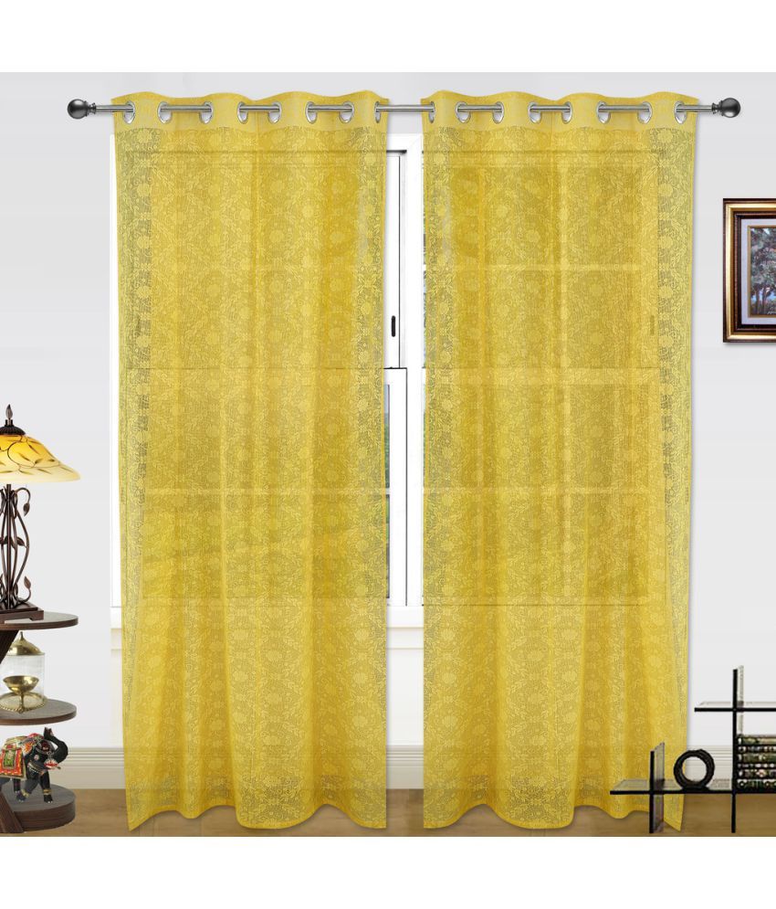 Dekor World Set Of 2 Door Eyelet Net Curtains Buy Dekor World