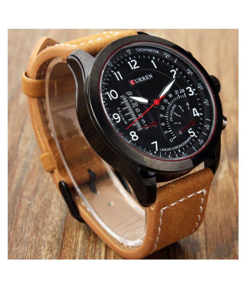 Curren Brown Analog Watch - Buy Curren Brown Analog Watch Online at Best Prices in India on Snapdeal
