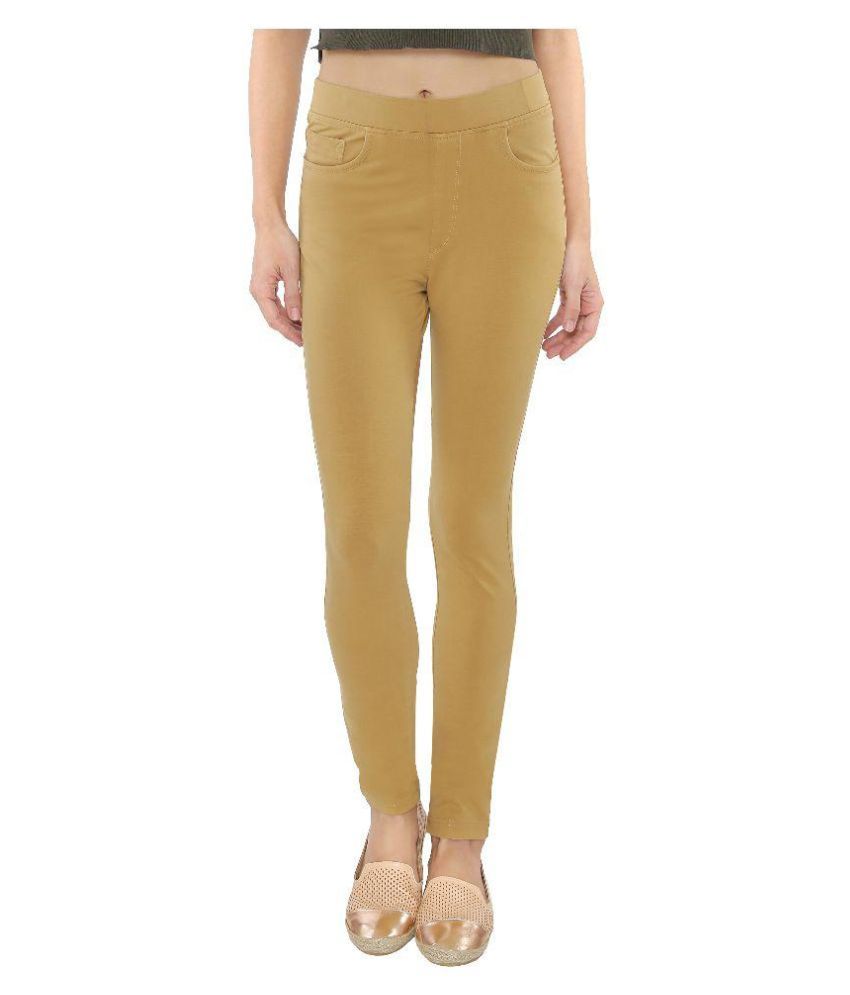 khaki jeggings