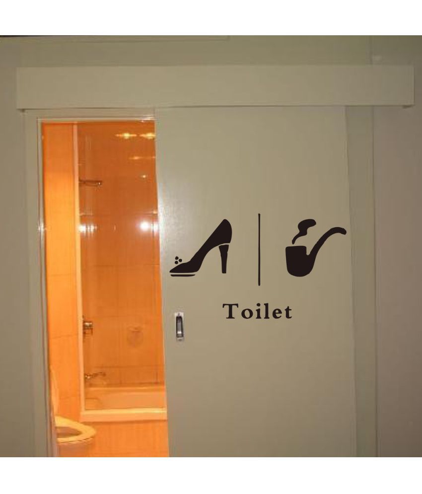     			Decor villa Modern Toilet sign Vinyl Wall Stickers