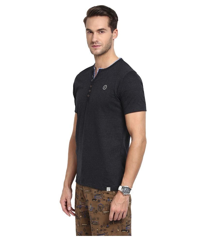 henley t shirt black