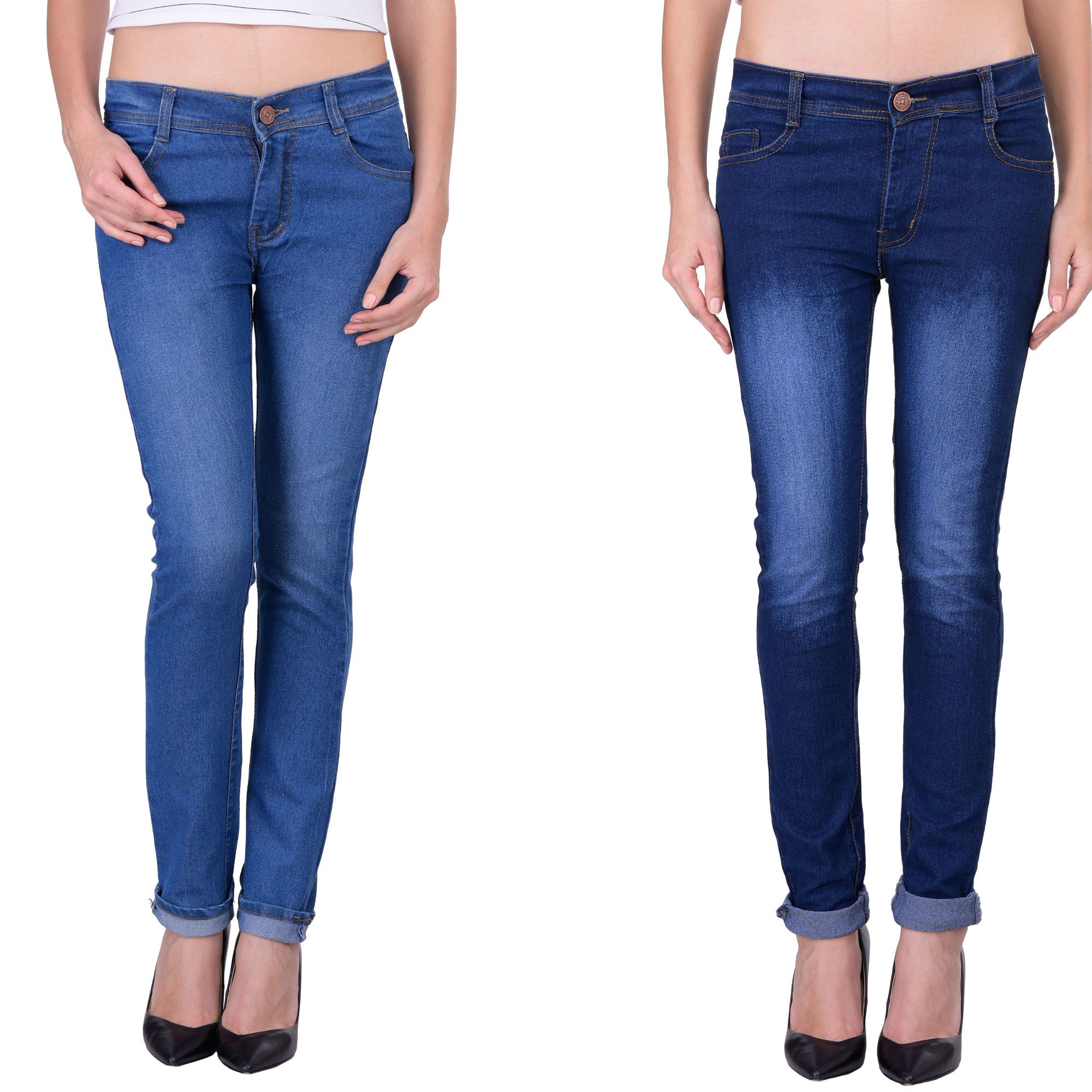 London Looks Blue Denim Lycra Jeans - Buy London Looks Blue Denim Lycra ...