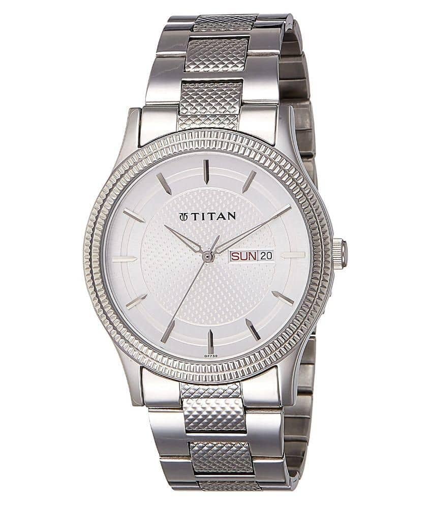 titan silver gold watch