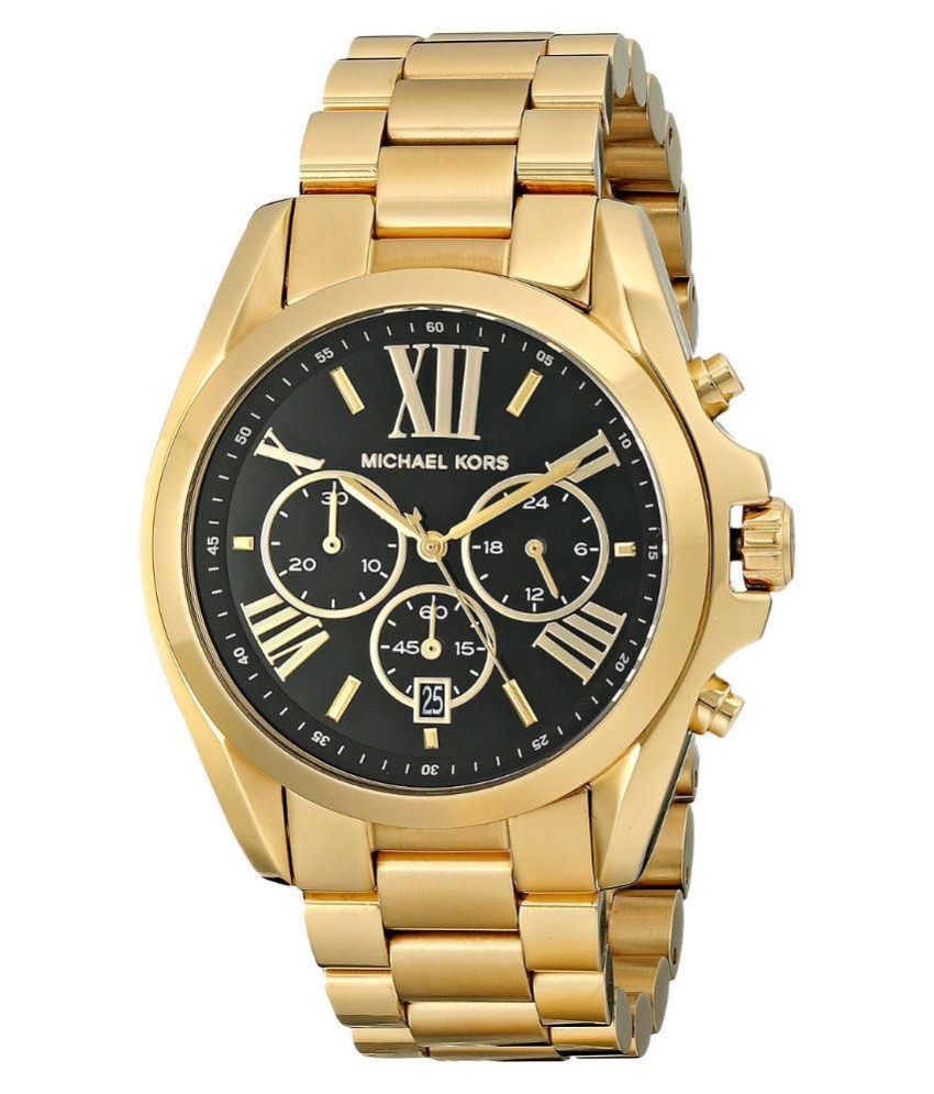 Michael Kors golden Analog Watch Price in India: Buy Michael Kors golden  Analog Watch Online at Snapdeal