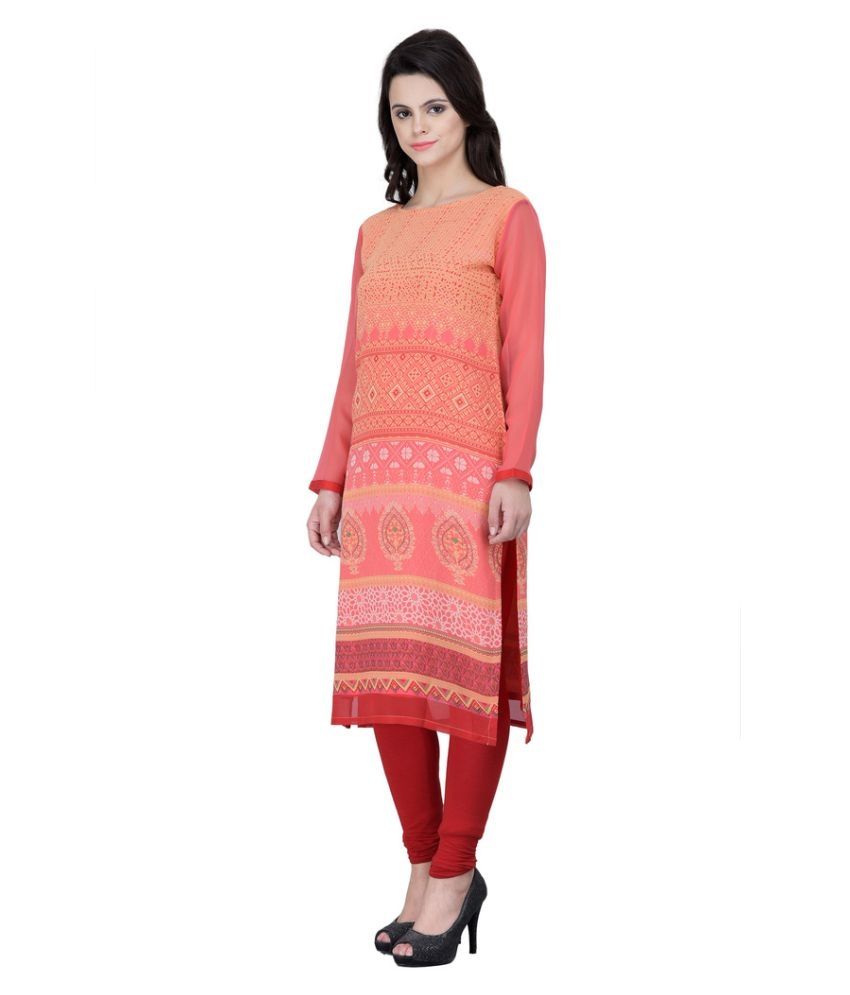 Vimlon Multicolor Straight Kurti Buy Vimlon Multicolor