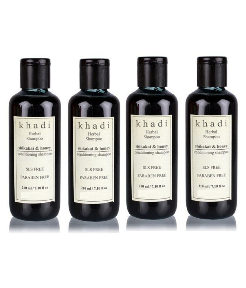     			Khadi Shikakai & Honey conditioning shampoo (SLS, Sulfate & Paraben Free) 210 ml Pack of 4