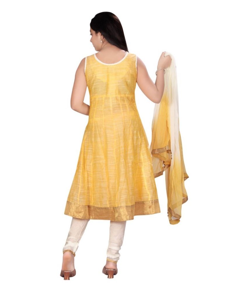 yellow cotton churidar
