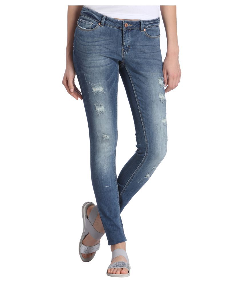 Vero Moda Blue Viscose Jeans - Buy Vero Moda Blue Viscose Jeans Online ...