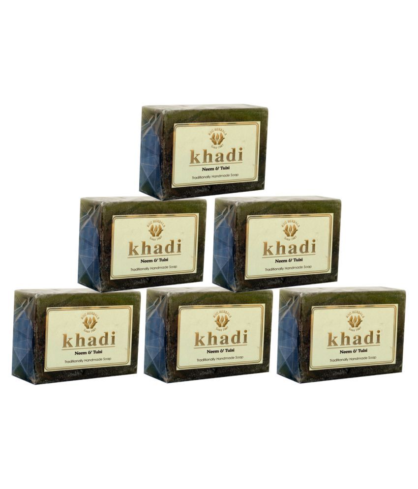     			Khadi  Neem & Tulsi Handmade Soap 125 gm Pack of 6