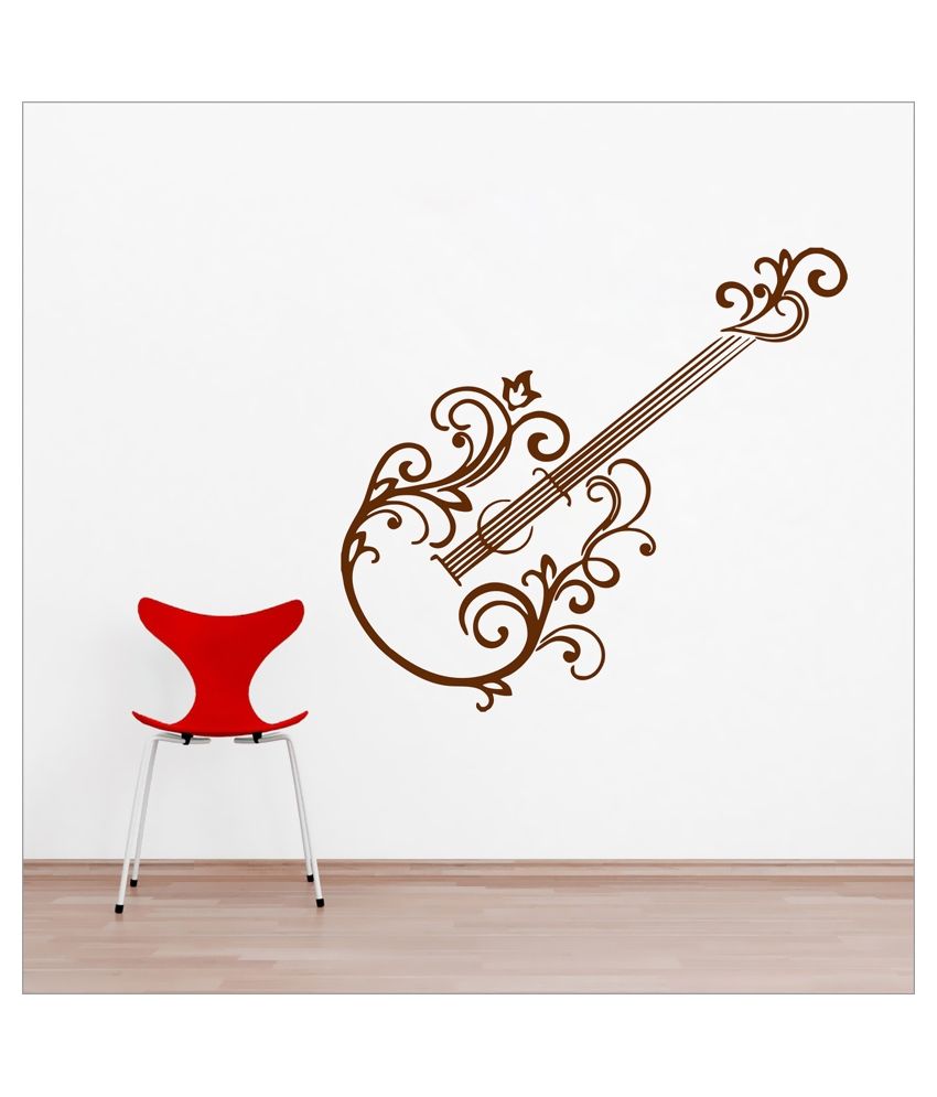     			Decor Villa Guitar PVC Wall Stickers