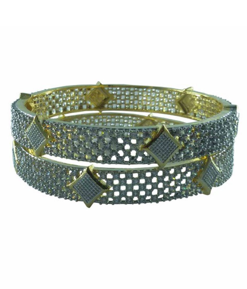 Rejewel Silver Alloy Kada Set Buy Rejewel Silver Alloy Kada Set Online