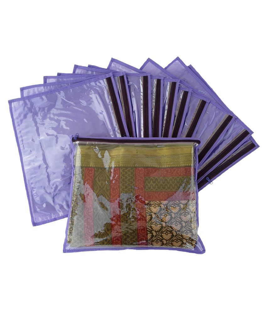 Indi Bargain Purple Saree Covers - 6 Pcs