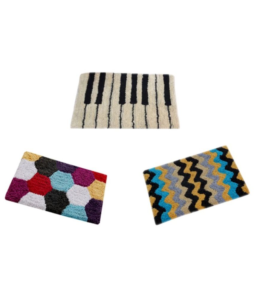     			Aazeem Multi Set of 3 Anti-skid Door Mat