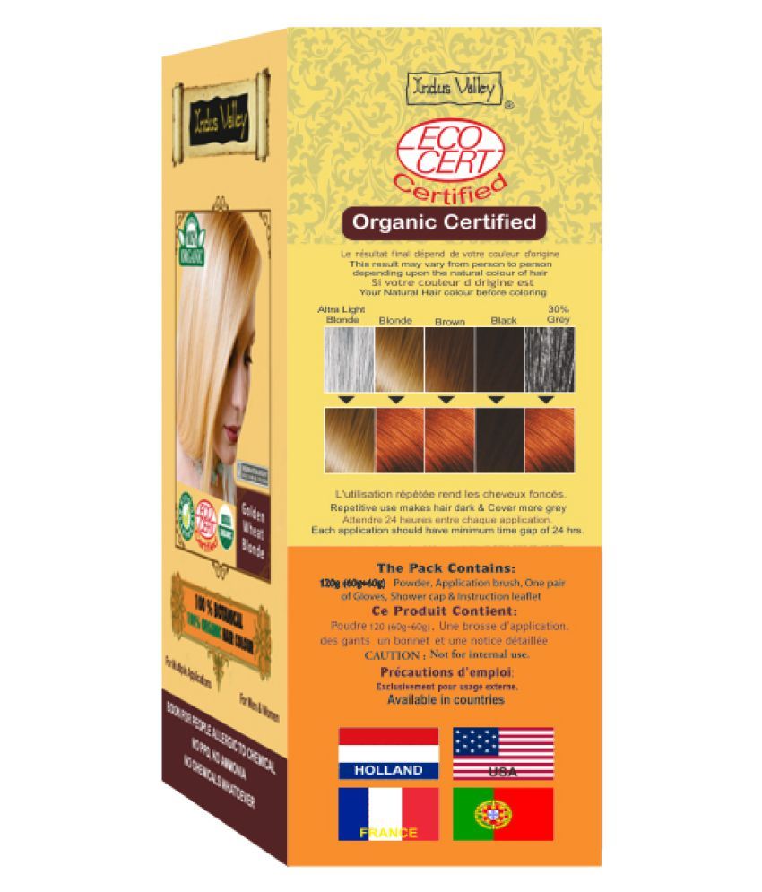 Indus Valley Hair Fibers Golden Wheat Blonde 120 gm Buy Indus Valley