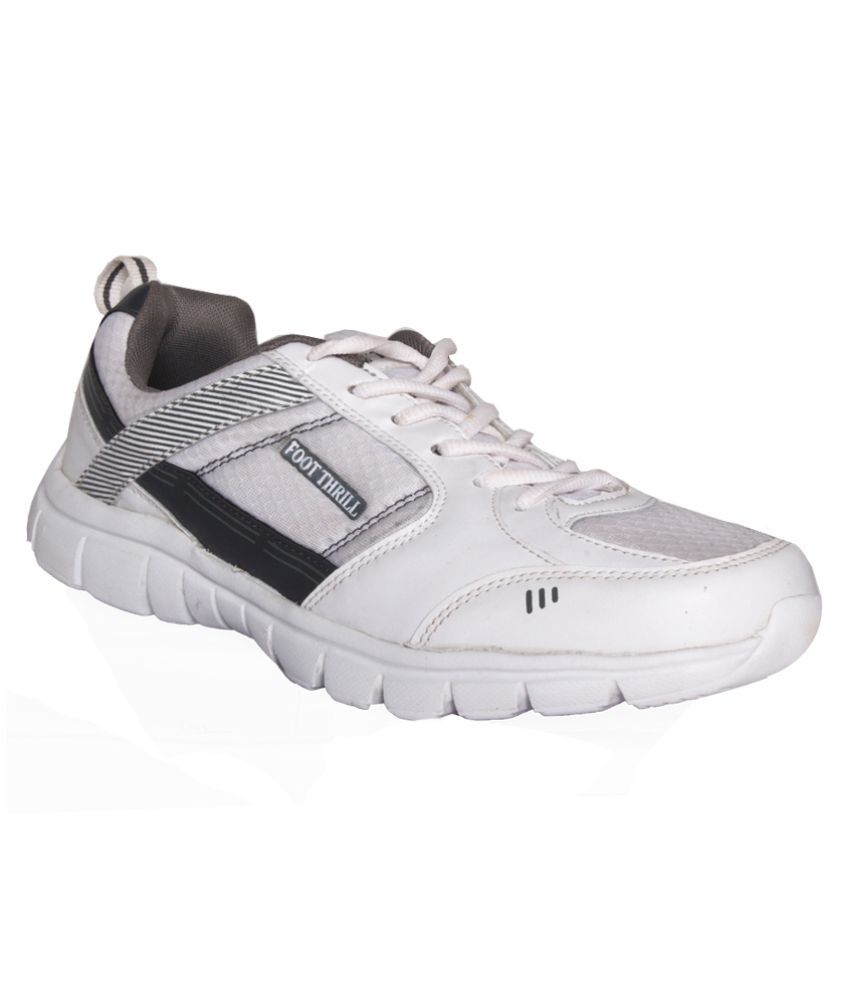 BATA FOOT THRILL White Running Shoes 