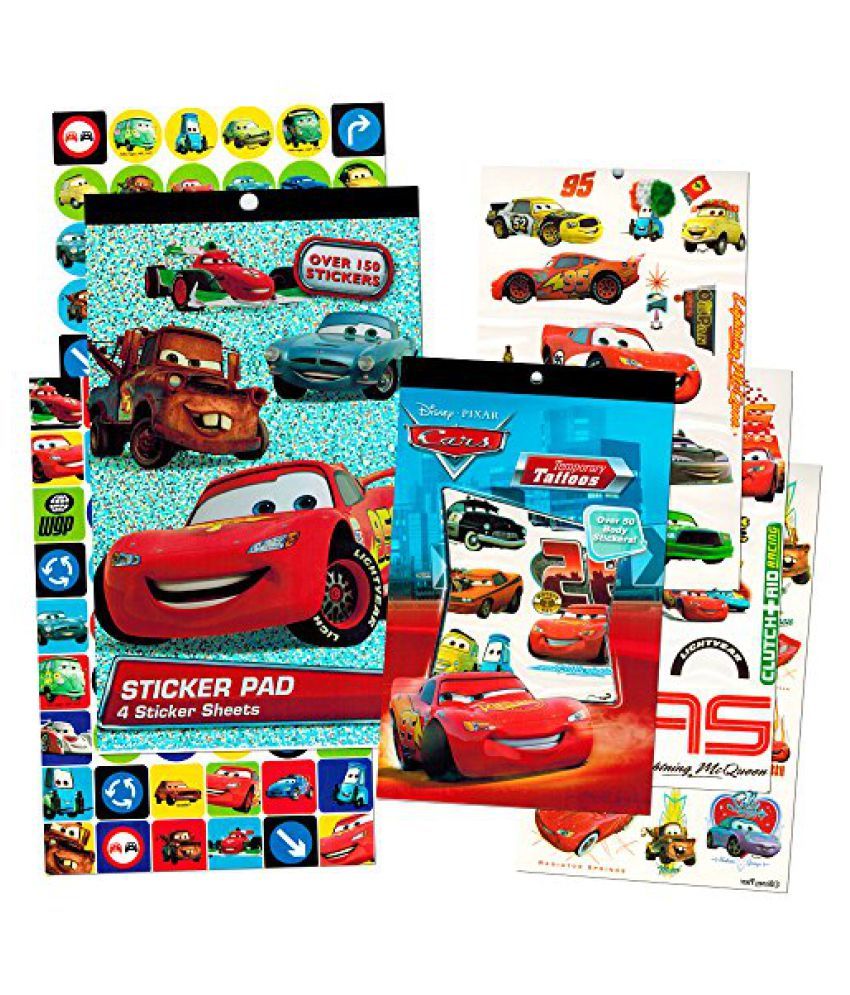 Disney/Pixar Cars Stickers & Tattoos Party Favor Pack (150 Stickers