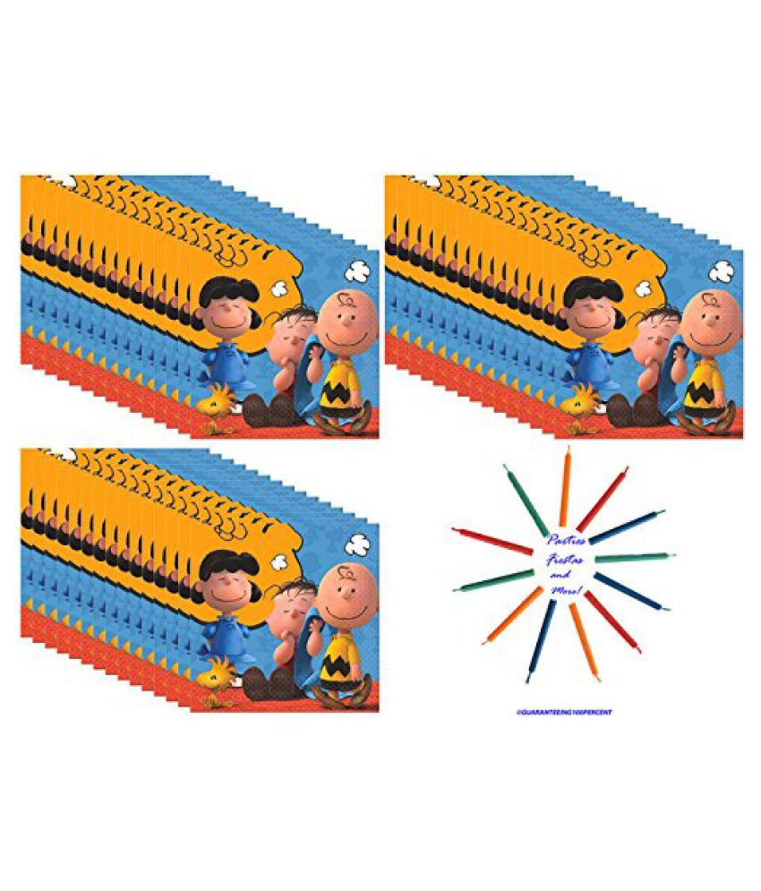 Peanuts Charlie Brown And Snoopy Dessert Napkins For 48 Guests