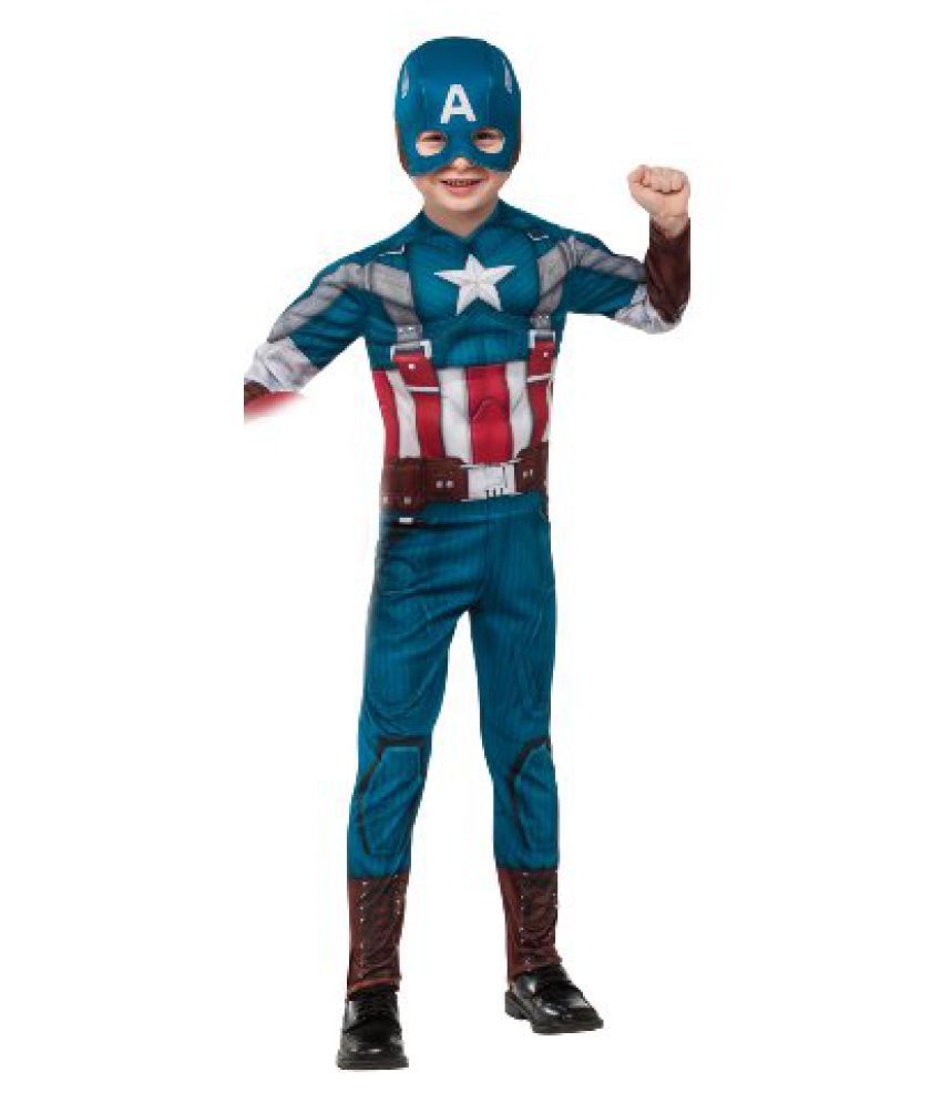 Rubies Marvel Comics Captain America The Winter Soldier Deluxe Retro Costume Uniform Small 2749