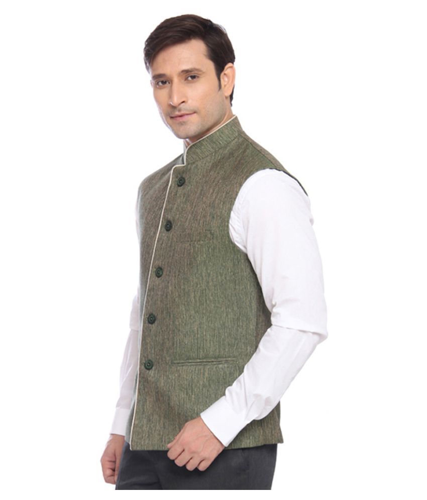 Raymond Green Nehru Jacket - Buy Raymond Green Nehru Jacket Online at ...