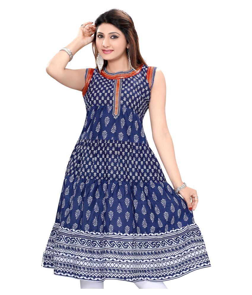 Designer Kurtis Multicolor Cotton Anarkali Kurti - Buy Designer Kurtis ...