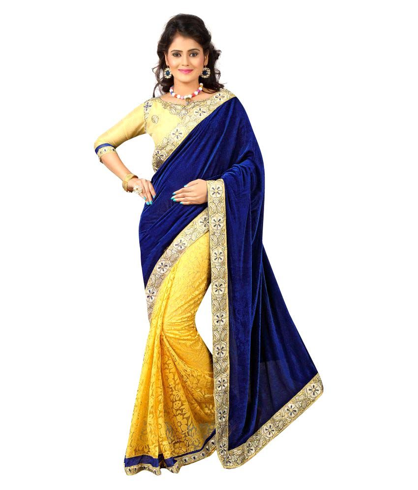 velvet saree plain