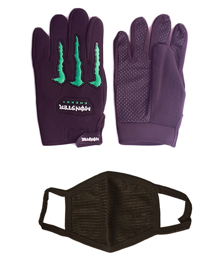 purple bike gloves