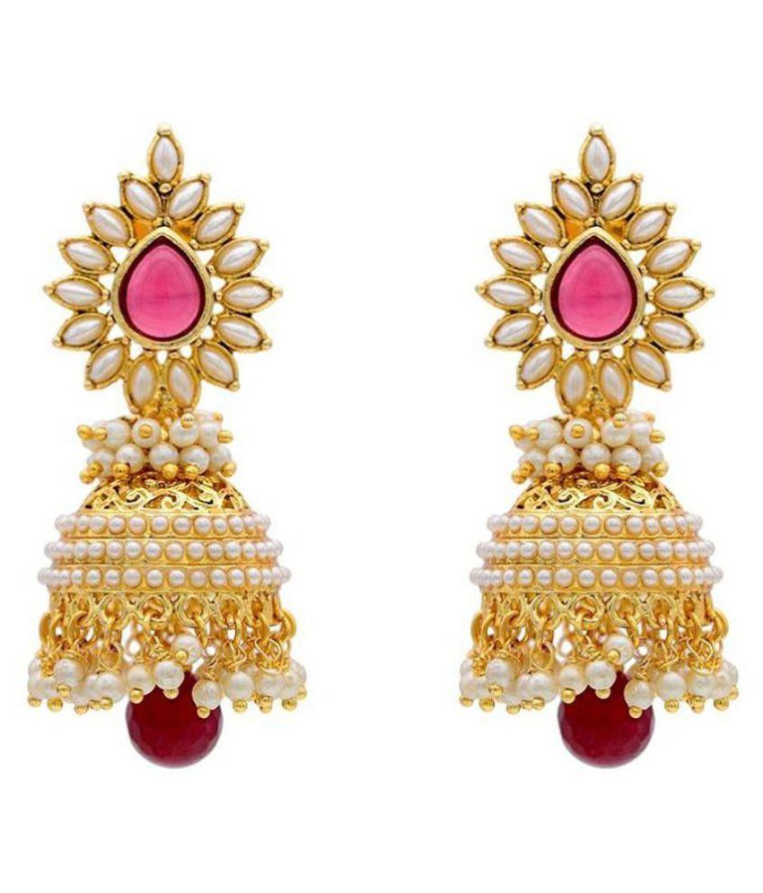     			Youbella Gold Plated Jhumki Earrings