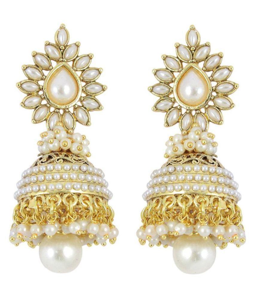     			YouBella Jewellery Gold Plated Jhumki Earrings