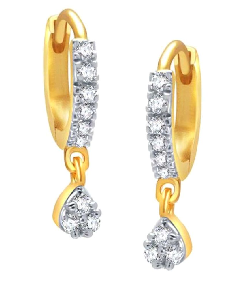     			Youbella Golden Alloy Drop Earrings