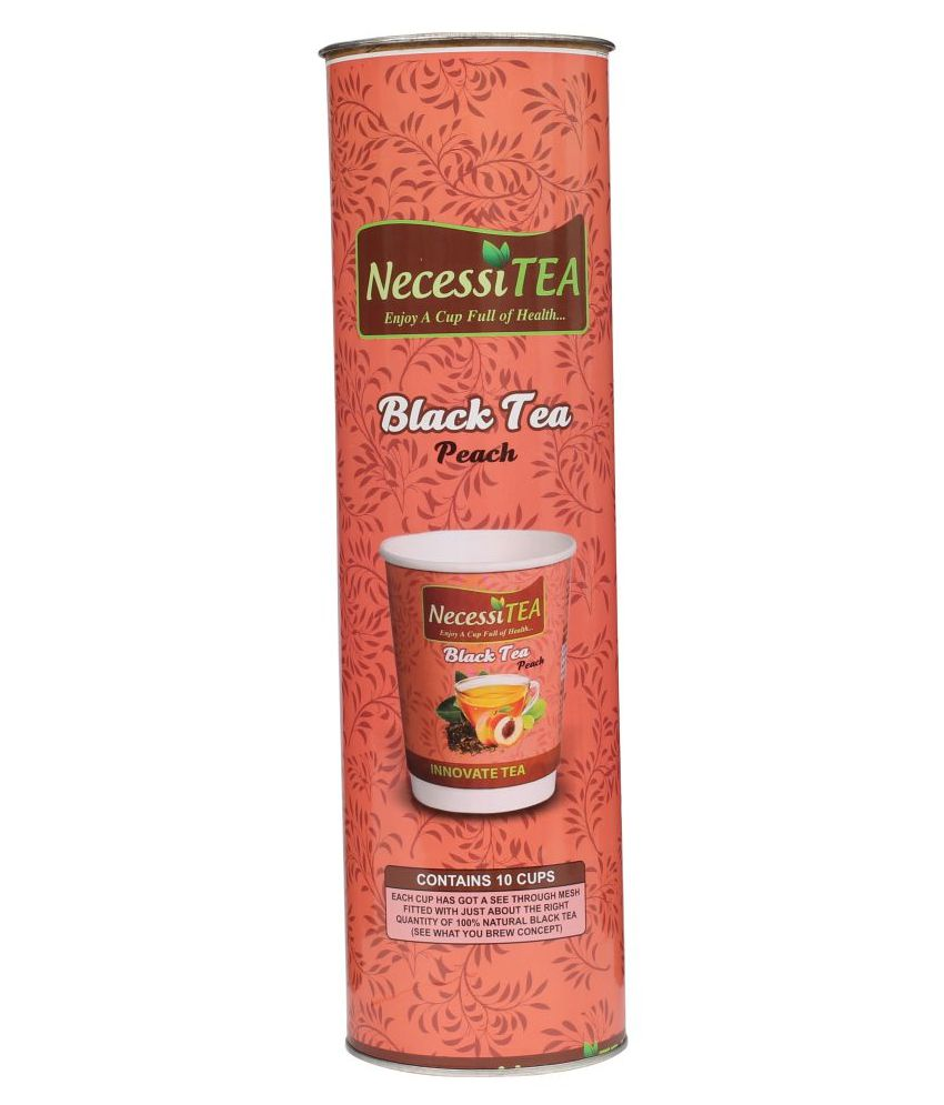 NecessiTea Peach Darjeeling Black Tea Single Serve Cups 300 gm Buy