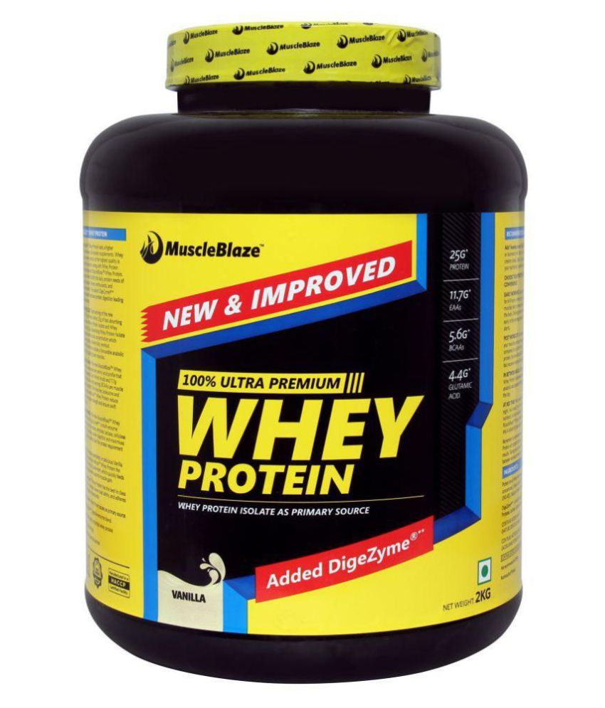 MuscleBlaze 100 Whey Protein Supplement Powder with Digestive Enzyme
