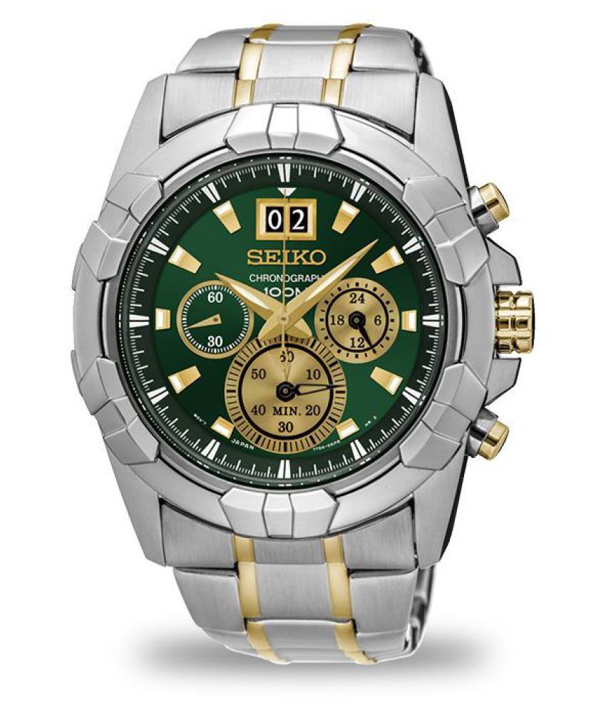 seiko chronograph silver