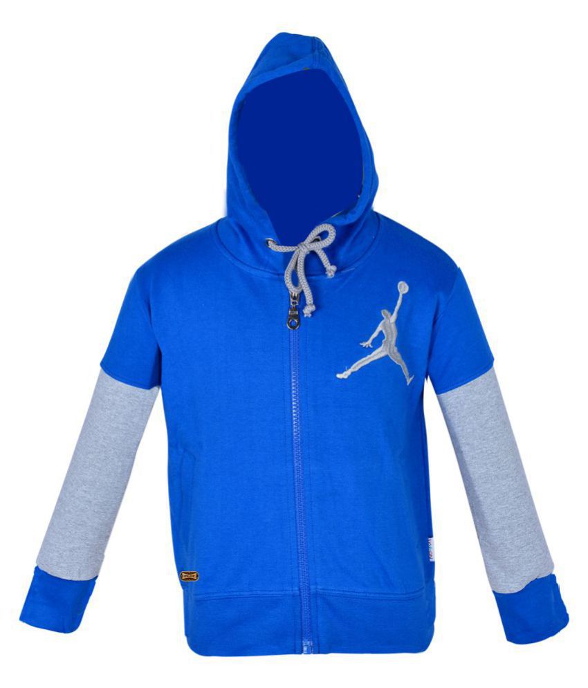     			Gkidz Royal Blue Hooded Full Sleeve Sweatshirt For Boys