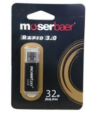 Moserbaer Rapid 3.0 Rapid 3.0 16GB USB 3.0 Utility Pendrive Black