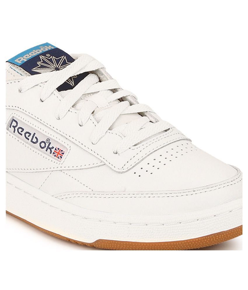 reebok club c 85 retro gum white tennis shoes