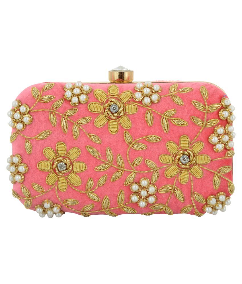 Buy Tooba Handicraft Multi Fabric Box Clutch at Best Prices in India