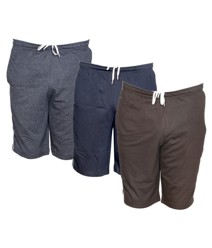 IndiWeaves Multi Shorts Combo Pack of 3 Men Shorts Buy IndiWeaves