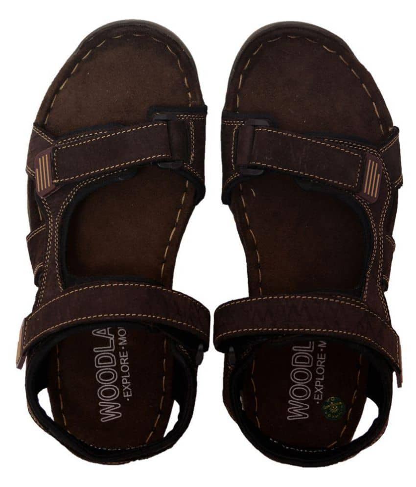 woodland brown floater sandals