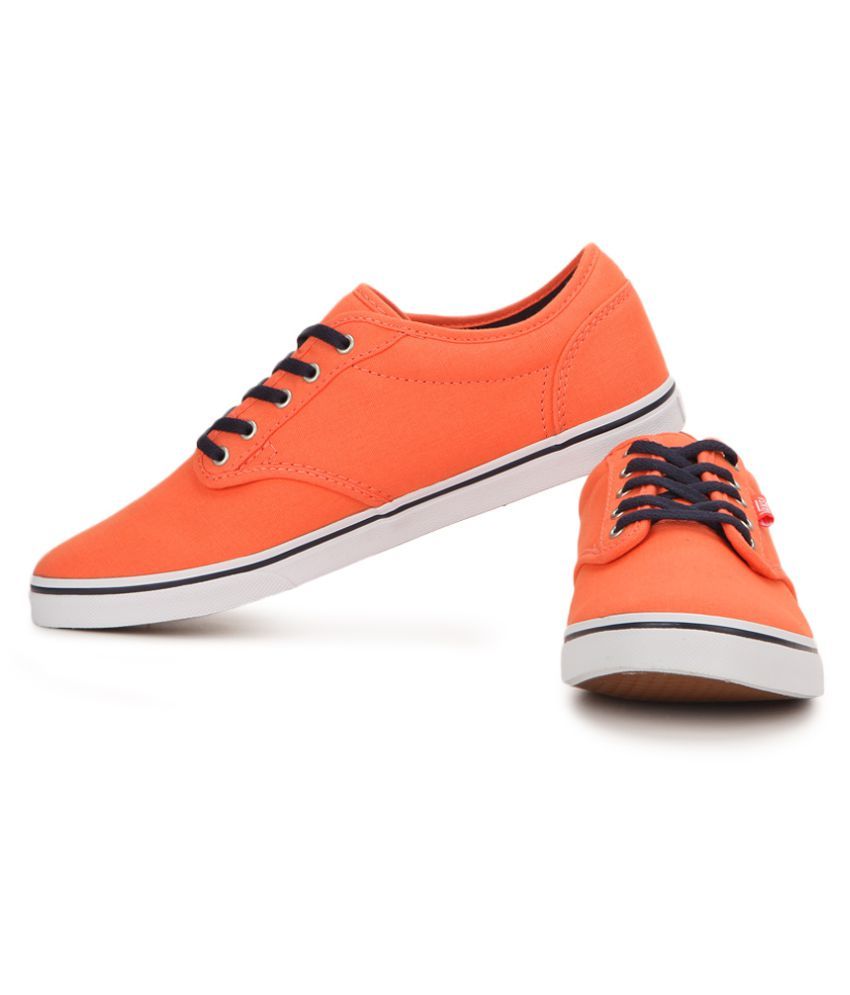 orange van sneakers