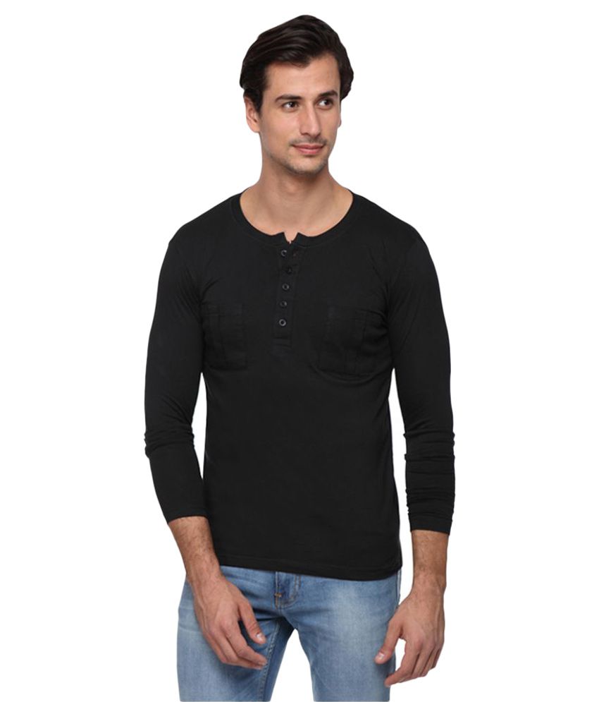 henley t shirt black