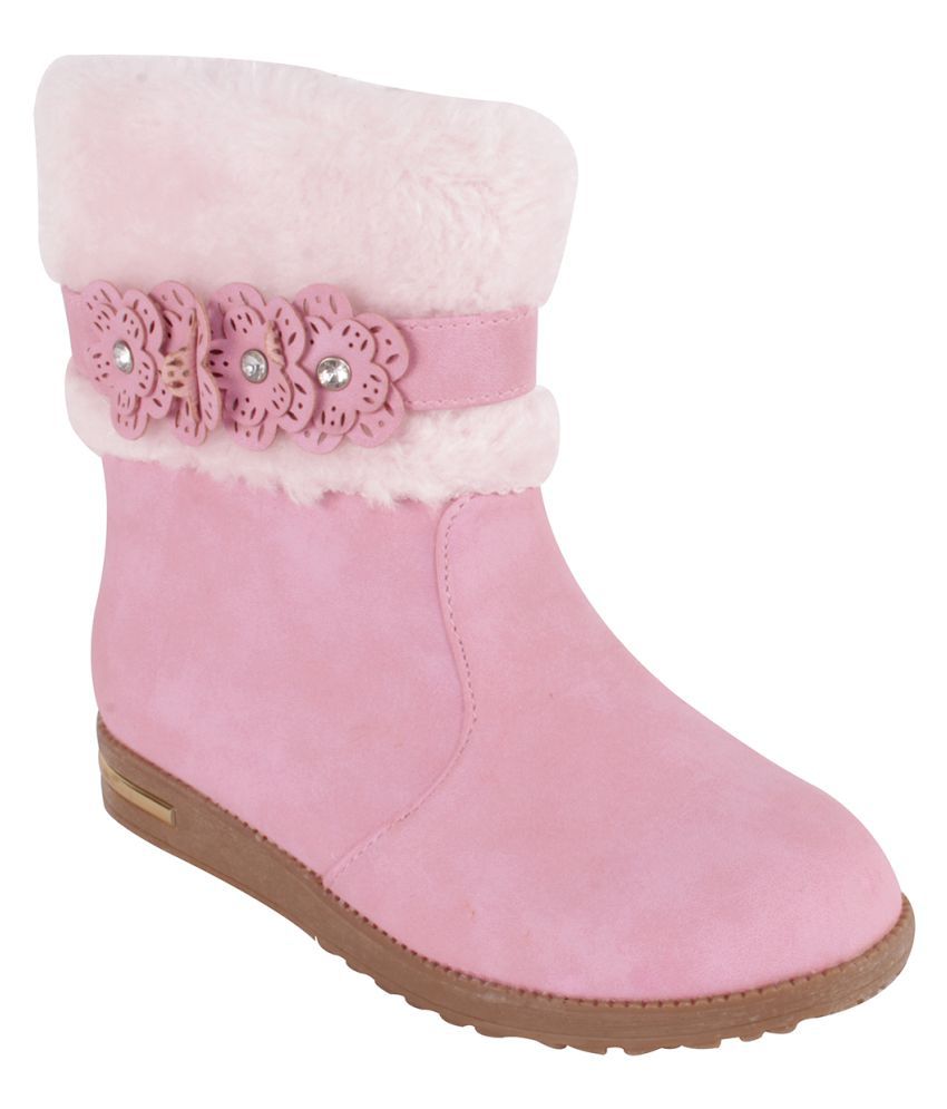 Cutecumber Girls Partywear Pink Boots 