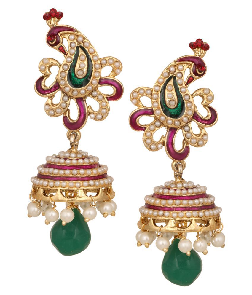 Dancing Girl Multicolour Indian Jhumka Earrings For Girls - Buy Dancing ...