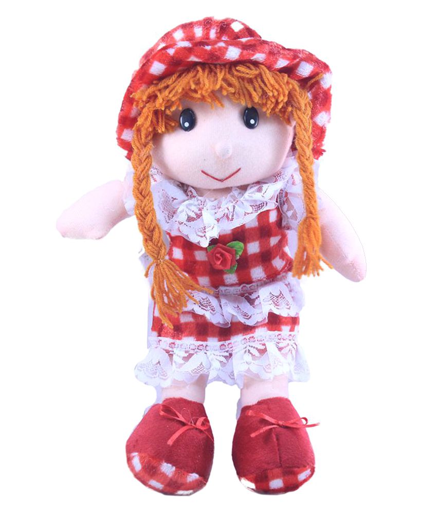     			Tickles Red Beautiful Smiling Doll Stuffed Soft Plush Toy Girl 32 cm