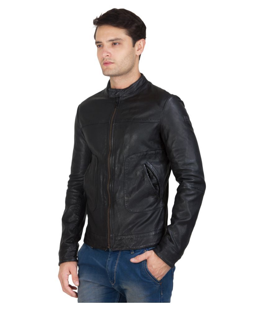 Leder Concepts Black Leather Jacket - Buy Leder Concepts Black Leather ...
